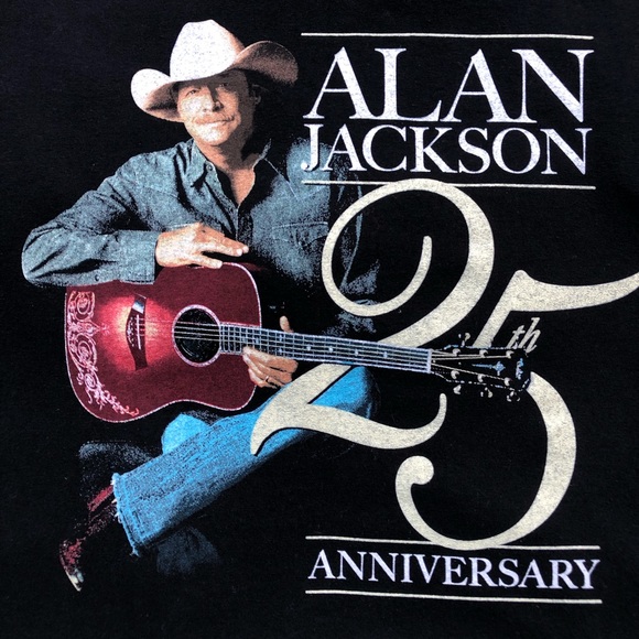 Alan Jackson 25th Anniversary US Tour Concert Tour Tee - Size Men’s 2XL - Picture 3 of 10